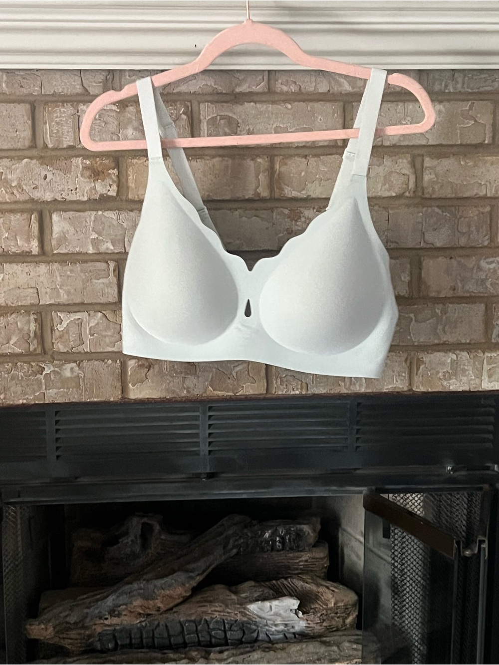 Seamless Light Blue Wireless Comfort Bra. Size XL
